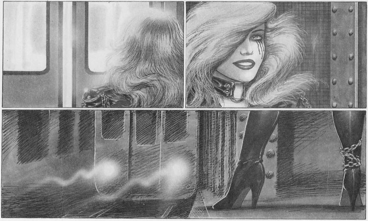 A woman (Dawn) standing on a Subway platform.