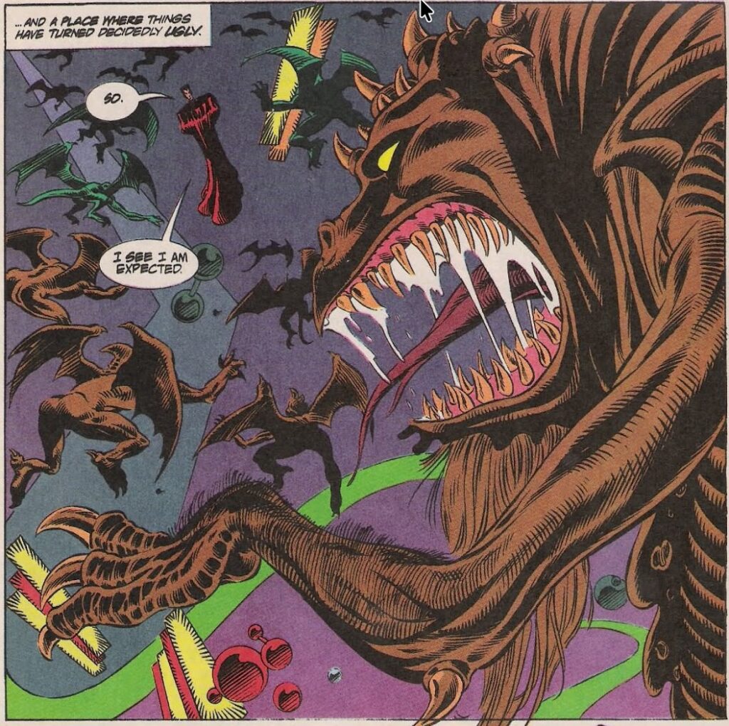 Arion the Immortal squares off against a few demons