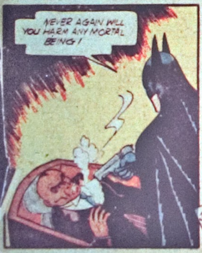 Batman killing the "mad monk" vampire
