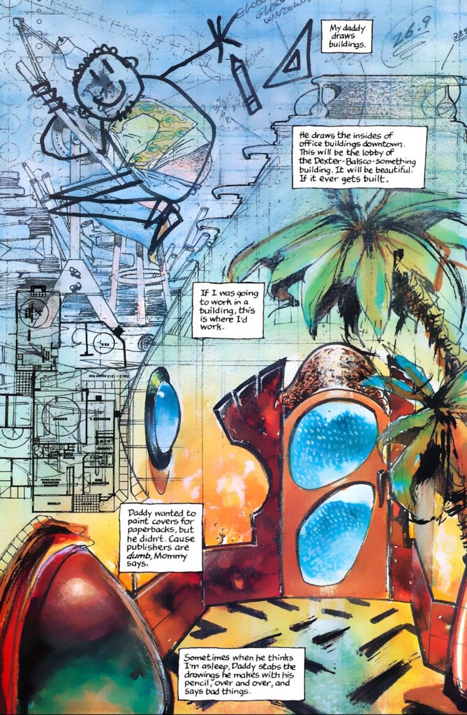 A page from The Maxx issue 10, art by Sam Kieth