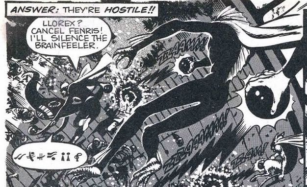 Panel showing the Order of the Black Sun from Doctor Who Magazine 57, "Black Sun Rising" 