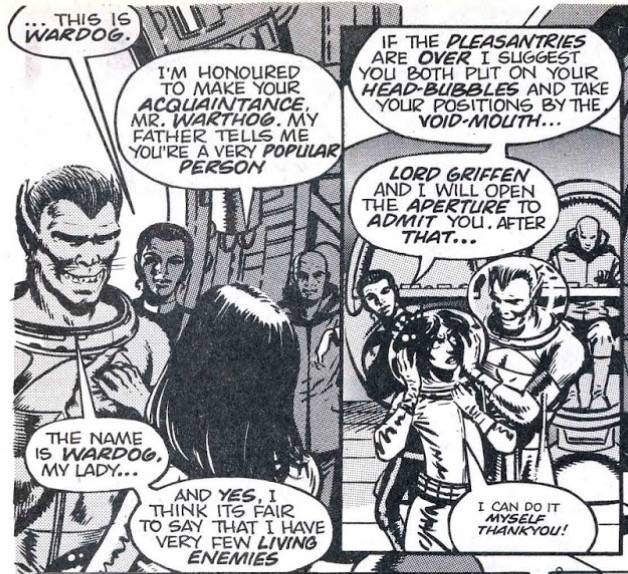 Two more panels from the 4D War, this time introducing Wardog.