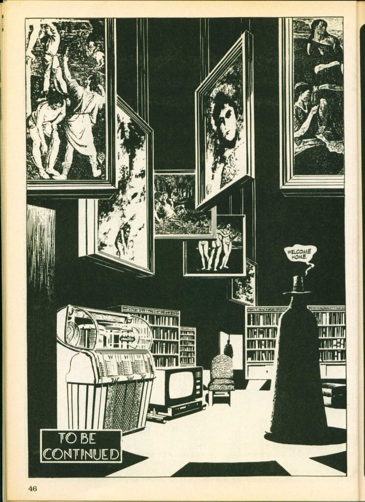 V in the Shadow Gallery saying "Welcome home."