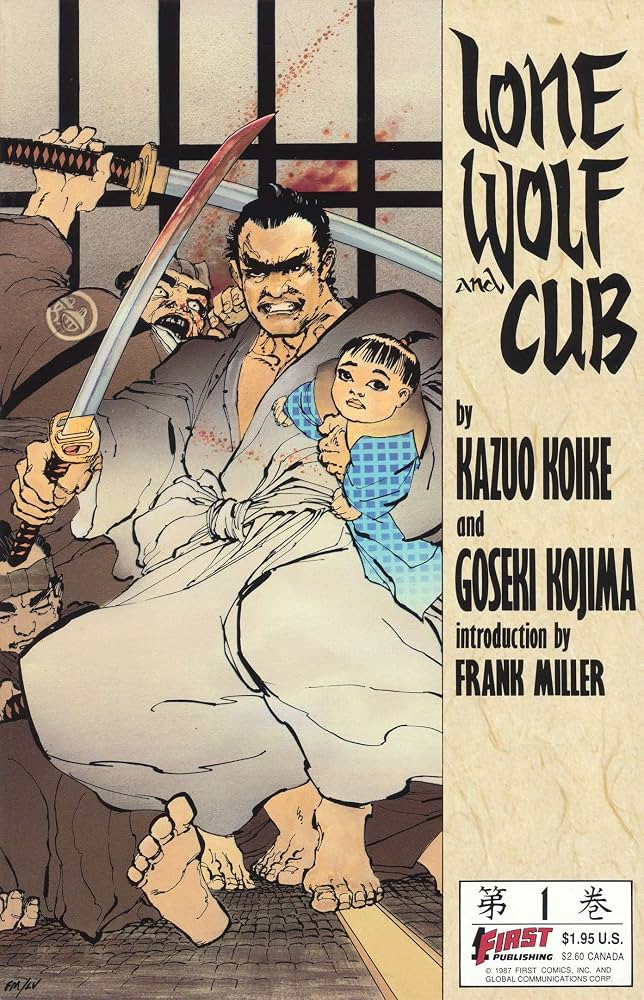 Frank Miller's cover, Lone Wolf and Cub issue 1 from First Comics